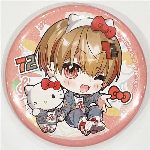シクフォニ(SIXFONIA) ランダム缶バッジ 2025年 サンリオキャラクターズver. 暇72×ハローキティ B