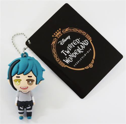 Disney TWISTED-WONDERLAND モアプラスボールチェーン付3Dラバーマスコット "オクタヴィネル寮&スカラビア寮" フロイド・リーチ