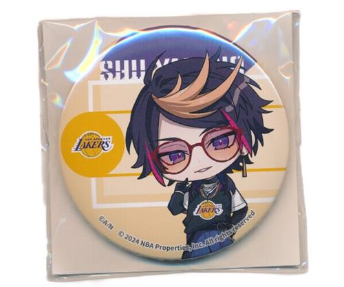 【未開封】にじさんじ/NIJISANJI EN×NBA×楽天コレクション 第2弾 【Western】 D-40賞 缶バッジ 闇ノシュウ Los Angeles Lakers ちびキャラ