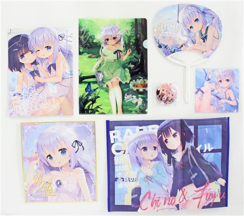 C98新刊セット(USAGI HENSOU CRANIVAL! VOL.2+チノBIG色紙+チノ両面うちわ+不織布バッグ+うちの娘A4クリアファイル+マイクロファイバークロス+BIG缶バッジ) 【Fate シリーズ】[タク道][うさぎキャンディー]