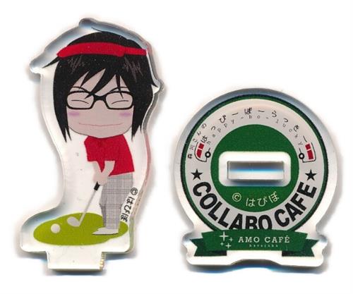 森川さんのはっぴーぼーらっきーコラボカフェ 描き下ろし森川さん! ミニアクリルスタンド 森川智之(ゴルフ)