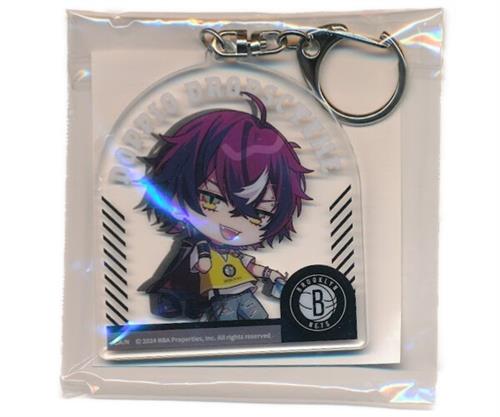 にじさんじ/NIJISANJI EN×NBA×楽天コレクション 第3弾 【Eastern】 C-47賞 キーホルダー ドッピオ ドロップサイト Brooklyn Nets ちびキャラ