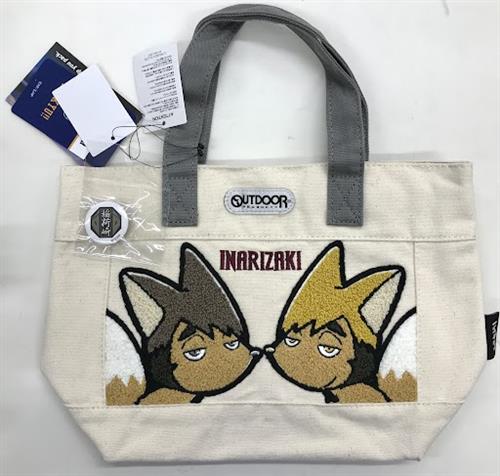 ハイキュー!!×OUTDOOR PRODUCTS 缶バッジ付きミニトートバッグ 稲荷崎