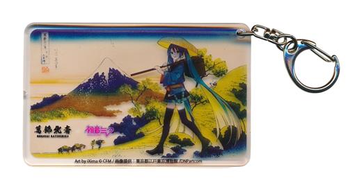 初音ミク×葛飾北斎 クリアアクリルキーホルダー 初音ミク(甲州犬目峠)