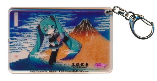 初音ミク×葛飾北斎 クリアアクリルキーホルダー 初音ミク(SD/凱風快晴)