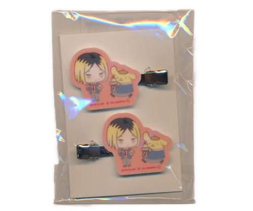 ハイキュー!!×サンリオキャラクターズ POPUP STORE in PARCO アクリルヘアクリップ(左右2個セット) 孤爪研磨×ポムポムプリン
