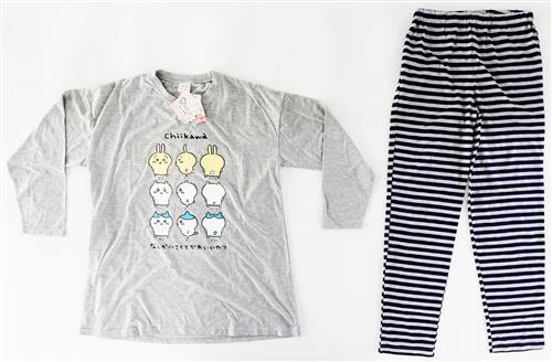 ちいかわ×しまむら レディース ルームウェア ちいかわ&ハチワレ&うさぎ (Mサイズ/中灰) ＜お年玉セール＞