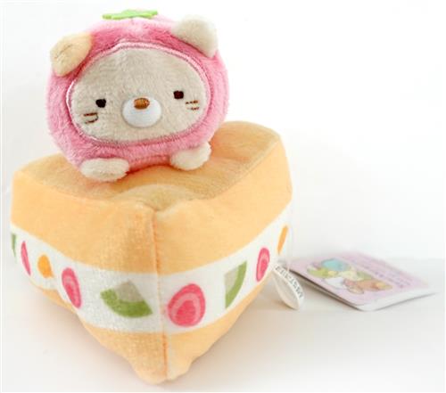 すみっコぐらし ケーキのいちごになりきりぬいぐるみ ねこ