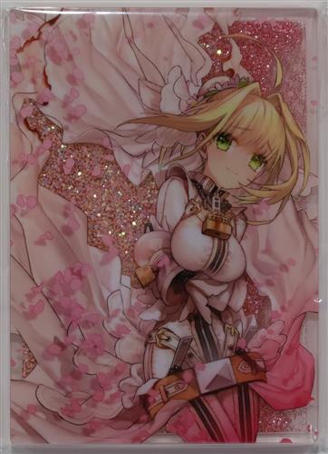 【未開封】Fate/EXTRA ワダアルコ展 Fate & Fate/EXTRA ART WORKS -flower parade- アンコール グリッターアクリルブロック ネロ・クラウディウス(束縛の花嫁衣装)