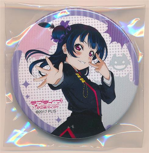 津島善子　缶バッジ　Aqours ラブライブ 津島善子 青ジャン 缶バッジ - メルカリ