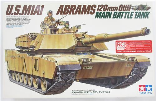 ミリタリーミニチュアシリーズ NO.156 アメリカ M1A1戦車 ビッグガン・エイブラムス RCフルセット用 [タミヤ]
