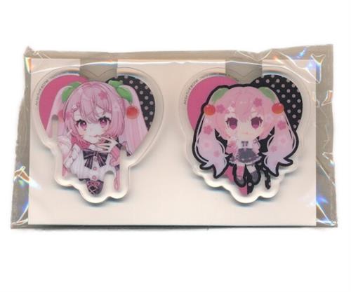 タイトーくじ 桜ミク SAKURA×SUBCULTURE J賞 クリアバッジセット 桜ミク クノオ