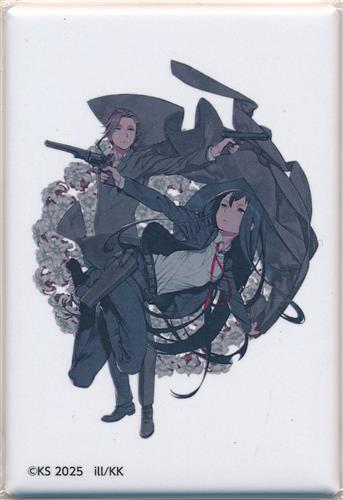 くじ引き堂 キノの旅 the Beautiful World 25周年記念オンラインくじ D-5賞 スクエア缶バッジ デザインE