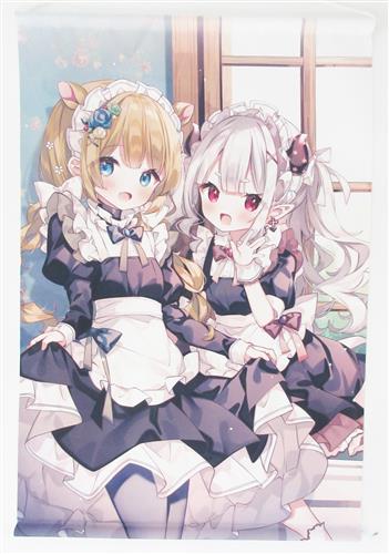 にじさんじ B2タペストリー にゃらエリメイド 奈羅花&エリー・コニファー [ana][Color drop]