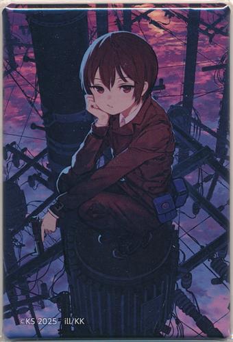 くじ引き堂 キノの旅 the Beautiful World 25周年記念オンラインくじ D-13賞 スクエア缶バッジ デザインM