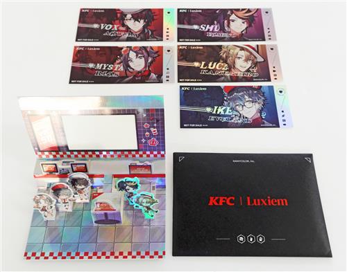 NIJISANJI EN Luxiem×KFC 3Dポップアップポストカード+ホログラムチケット セット