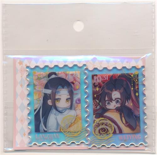 魔道祖師 藍忘機誕生日Ver. ミニキャラ切手風アクリルカード 魏無羨&藍忘機