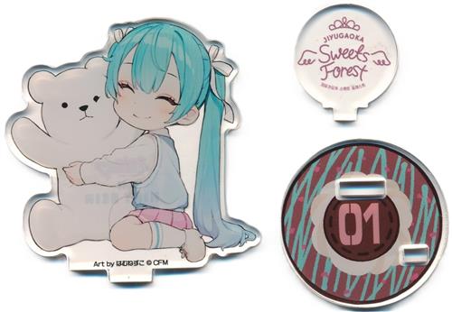 初音ミク×MINT HEIM 限定個室利用特典 特製アクリルスタンド 初音ミク&ミンゴムちゃん(抱きつく)
