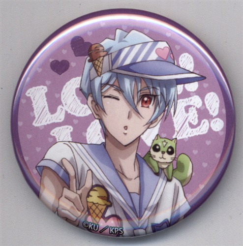 美男高校地球防衛部LOVE!LOVE!×アニメプラザカフェ 缶バッジ 別府日彦