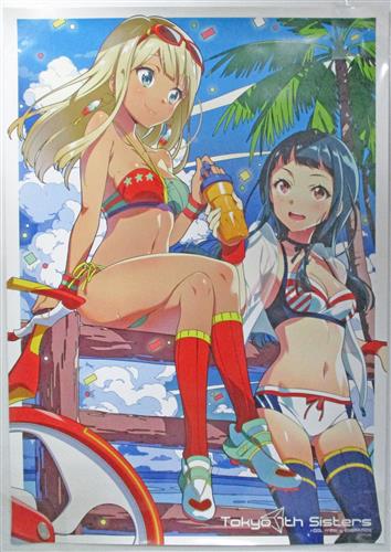 Tokyo 7th シスターズ 耐水ポスター NI+CORA 天堂寺ムスビ&アレサンドラ・スース