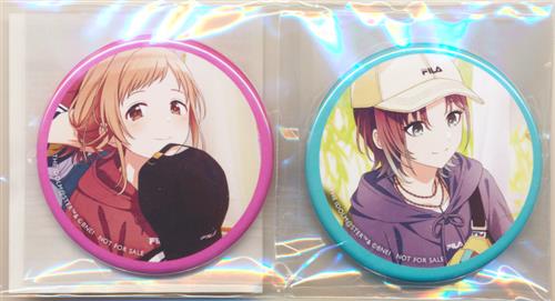 アイドルマスター シャイニーカラーズ FILA×MANO and TORU コラボキービジュアル缶バッジ (2種) 櫻木真乃&浅倉透