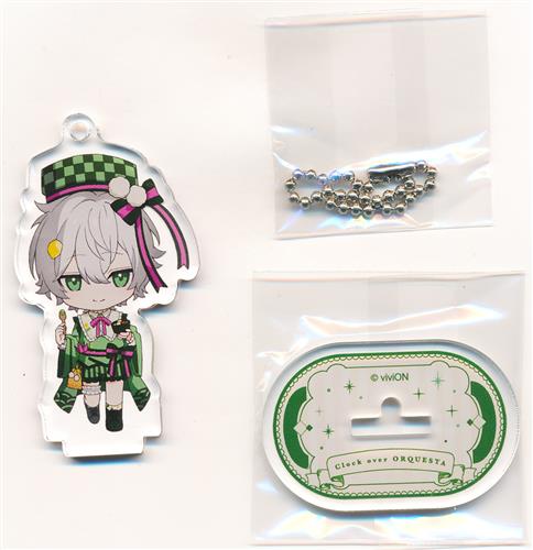 Clock over ORQUESTA ランダムアクリルスタンドキーホルダー (マルイポップアップデフォルメイラスト) 春海一十
