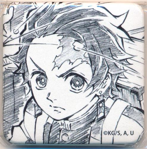 鬼滅の刃×ufotable DINING 鬼滅の刃シリーズ全編再放送 Dialogue Collection DINING～台詞を集めるダイニング～ 第四期～ お楽しみくじ景品 台本表紙イラストスクエア缶バッジ 竈門炭治郎(顔アップ)