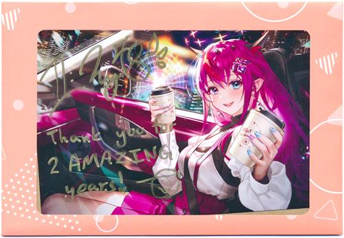 【未開封】ホロライブ 活動2周年記念 直筆サイン&メッセージ入りポストカード IRyS