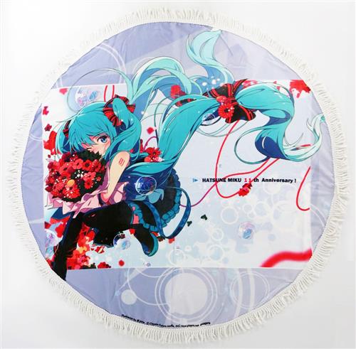 未使用品) 初音ミクシリーズ サークルタオル 荻pote 初音ミク 直径