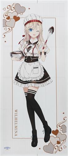 劇場版 ハイスクール・フリート 描き下ろしイラスト 等身大タペストリー ヴィルヘルミーナ・ブラウンシュヴァイク・インゲノール・フリーデブルク バレンタインver.