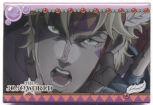 ジョジョの奇妙な冒険 戦闘潮流 THE★JOJO WORLD ママミーヤ!つかめッ!シーザーのシャボンルーレット C賞 スクエア缶バッジ シーザー・A・ツェペリ J
