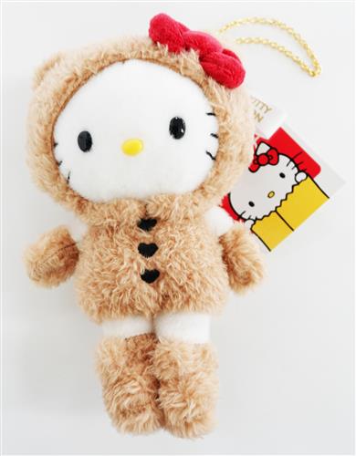 Hello Kitty展 -わたしが変わるとキティも変わる- マスコットホルダー ハローキティ(クマスーツ)
