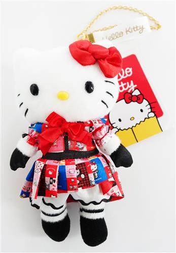 Hello Kitty展 -わたしが変わるとキティも変わる- マスコットホルダー ハローキティ(ドレス)＜平日限定セール＞