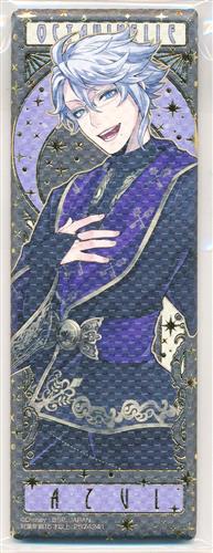 Disney TWISTED-WONDERLAND ロングスクエア型缶バッジ ～Gold leaf style～ vol.1 アズール・アーシェングロット 【ナムコ限定】