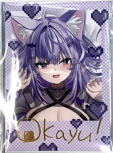 【未開封】ホロライブ 活動6周年記念 箔押し複製サイン入り 神岡ちろる描き下ろし チェキ風ブロマイドカード 猫又おかゆ