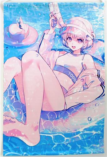 【未開封】ホロライブ DEV_IS B2Wスエードタペストリー 水着ばんちょー 轟はじめ [Aちき][Hanasaku]