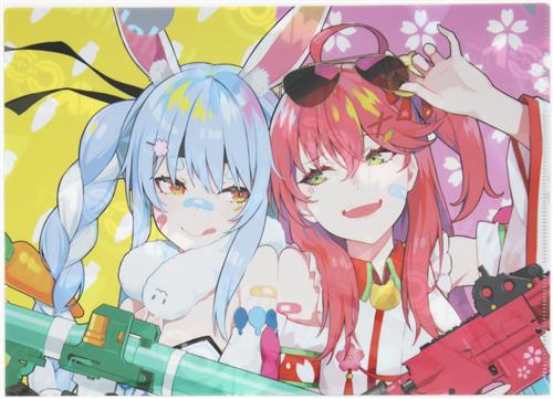 【未開封】ホロライブ×WACCA ぺこみこ大戦争!! A4サイズクリアファイル 兎田ぺこら&さくらみこ