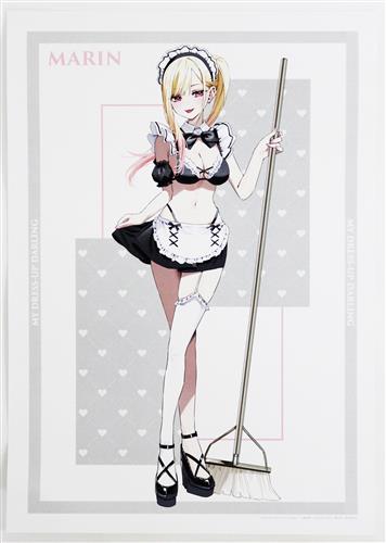 くじメイト/DRAW!DRAW! TVアニメ その着せ替え人形は恋をする×イラストレーター千種みのり 描き起こしイラストオンラインくじ D-5賞 A3マット加工ポスター 喜多川海夢 チャイナ風水着メイドver. B ＜XmasFセール＞