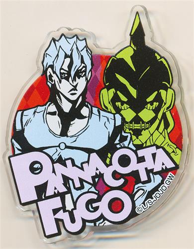 ジョジョの奇妙な冒険 黄金の風 アクリルバッジ パンナコッタ・フーゴ&パープル・ヘイズ
