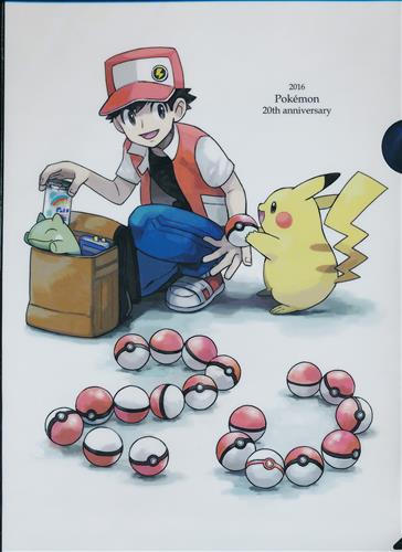 ポケットモンスター A4クリアファイル 「Pokemon 20th anniversary」 ゲームフリーク 2016年賀状アート