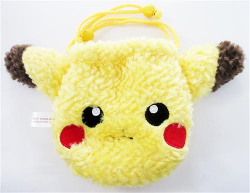 ポケットモンスター 巾着 ぬいぐるみフェイス Pikachu's Closet ピカチュウ