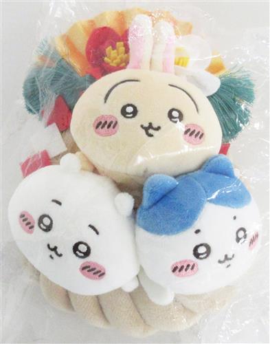 ちいかわ しめ縄なぬいぐるみ ちいかわ&ハチワレ&うさぎ ﾁｲｶﾜｼﾒﾅﾜﾅ