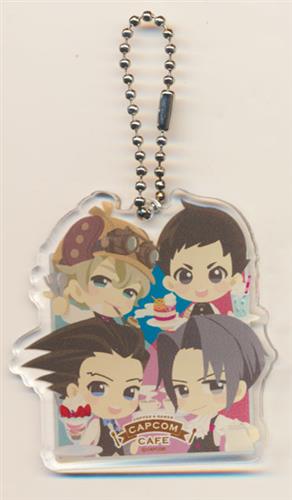 逆転裁判×大逆転裁判×カプコンカフェ アクリルキーホルダー 集合 A