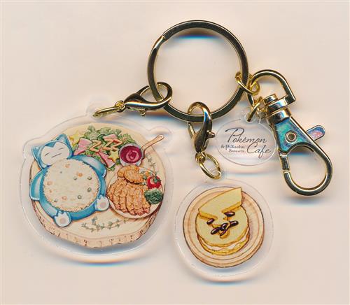 ポケットモンスター アクリルキーホルダーコレクション Pokemon Cafe & Pikachu Sweets カビゴン&マカロンサンドウィッチ
