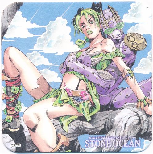 ジョジョの奇妙な冒険 ストーンオーシャン アートコースター 空条徐倫&ストーン・フリー