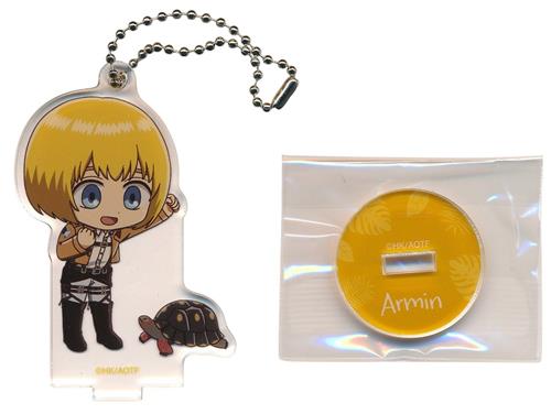 進撃の巨人×カワスイ 川崎水族館 ～巨人潜む水辺を調査せよ～ トレーディング ちびキャラ アクリルスタンドキーホルダー アルミン・アルレルト