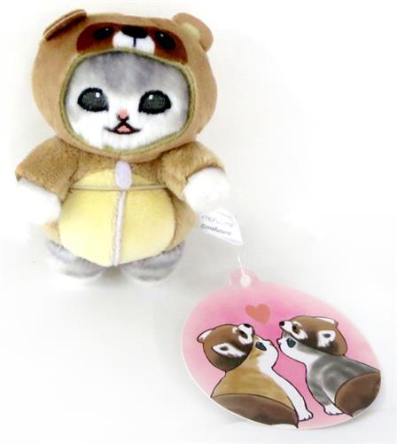 mofusand あったかパジャマにゃん マスコットぬいぐるみ たぬき
