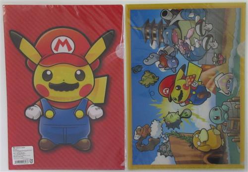 ポケットモンスター×スーパーマリオブラザーズ A4クリアファイル3枚セット マリオピカチュウ&ルイージピカチュウ