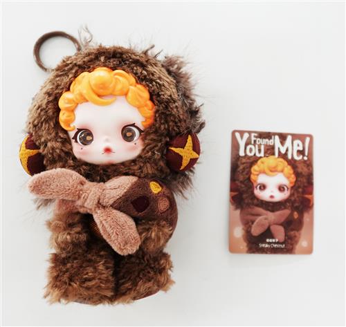 POPMART SKULLPANDA You Found Me! シリーズ ぬいぐるみペンダント Sneaky Chestnut