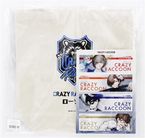 Crazy Raccoon B5ステッカーセット+トートバッグセット